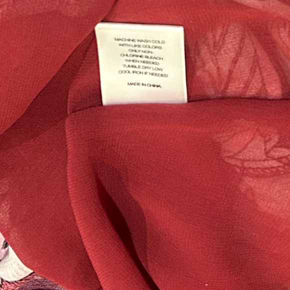 Gibson & Latimer Tie Neck Long Raglan Sleeve Floral Printed Dress Size XL - Picture 13 of 15